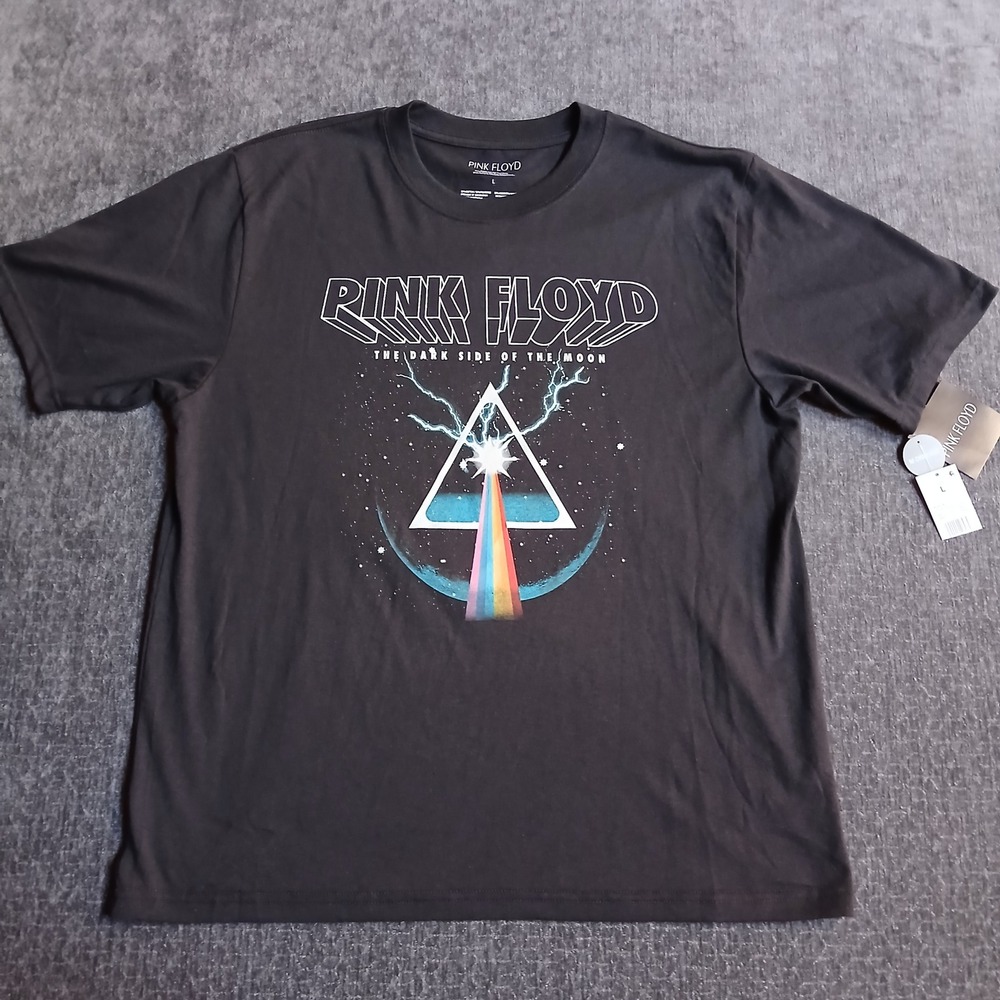 Pink Floyd Dark Side of the Moon Graphic T-Shirt Black Large NWT